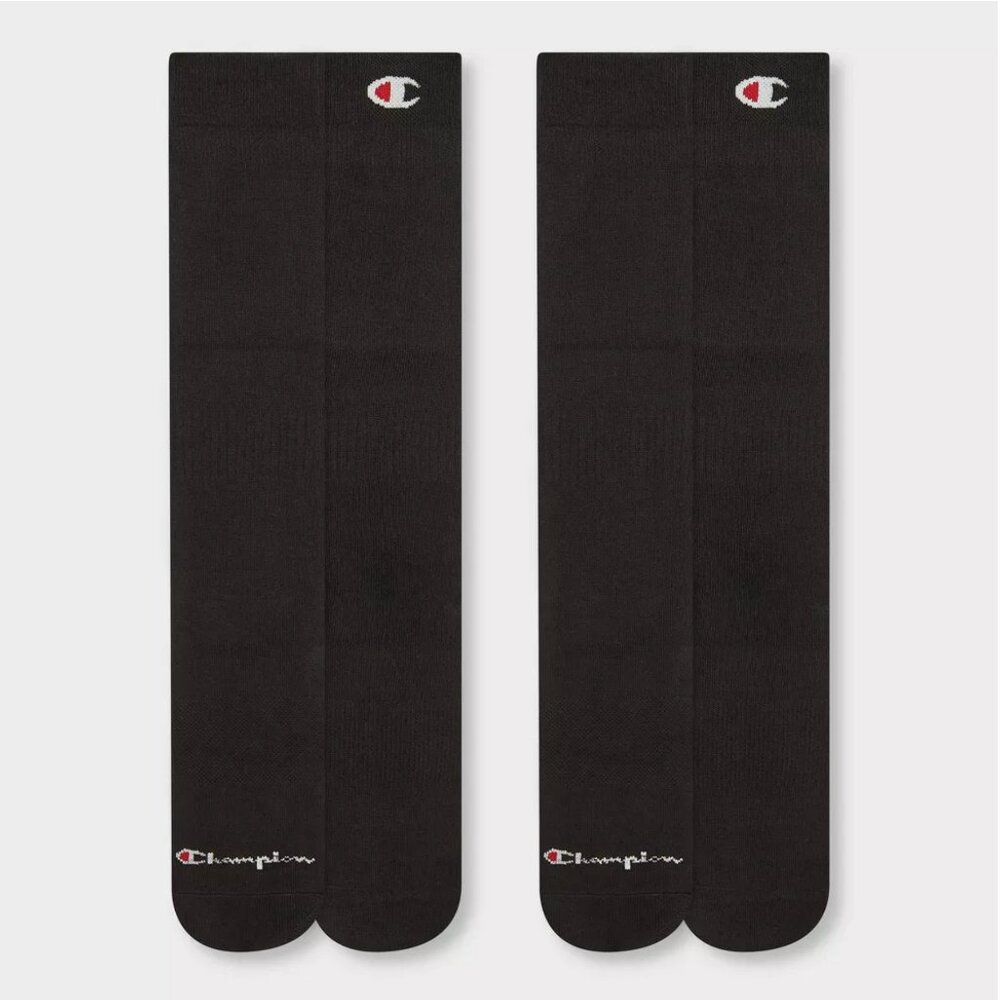 CHAMPION Kids Sport Performance Over the Calf Socks 2 pack - Black Medium - NEW